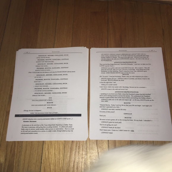 Assassins the Musical Script - Picture 3 of 4